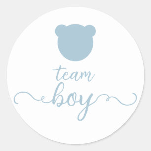 Bearly Wait Gender Reveal Bear Guess the Gender Classic Round Sticker