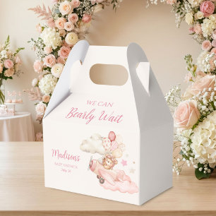 Bearly Wait Girl Baby Shower Gable Favor Box