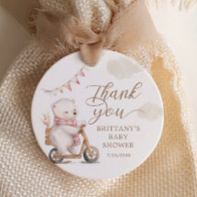 Bearly Wait Girl Baby Shower Thank You