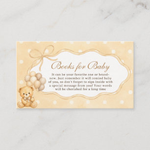Bearly Wait Neutral Bear Books for Baby Shower Enclosure Card