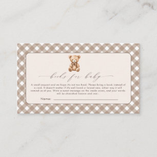 Bearly Wait Neutral Simple Baby Shower Enclosure Card