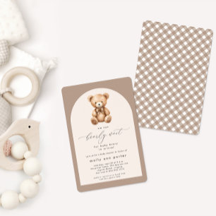 Bearly Wait Neutral Simple Baby Shower Invitation