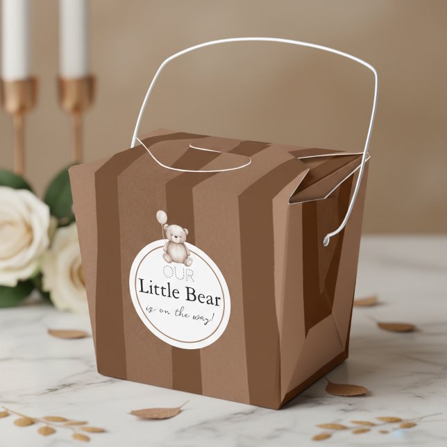 Bearly Wait Neutral Teddy Baby Shower Favor Box (Creator Uploaded)