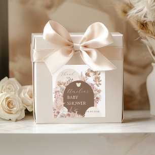 Bearly Wait Neutral Teddy Bear Baby Shower Sticker