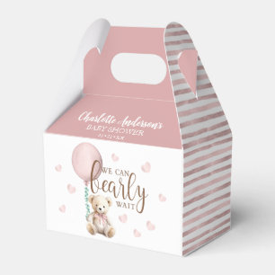 Bearly Wait Pink Baby Shower Favour Box
