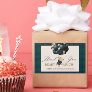 Bearly Wait Teddy Balloon Baby Shower books Sticker