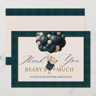 Bearly Wait Teddy Balloon Baby Shower books Thank You Card