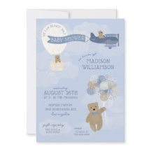 Bearly Wait Teddy Bear Baby shower Invitation