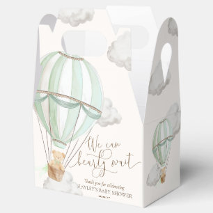 Bearly Wait Teddy Bear Hot Air Balloon Baby Shower Favor Box