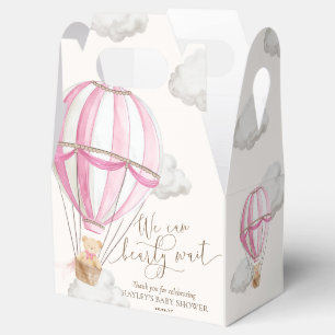 Bearly Wait Teddy Bear Hot Air Balloon Baby Shower Favor Box