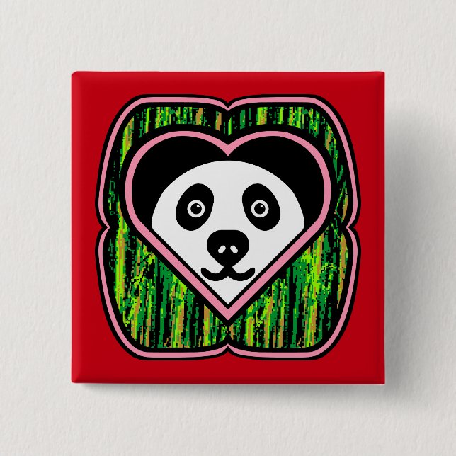 Bearmboo 2 Inch Square Button (Front)