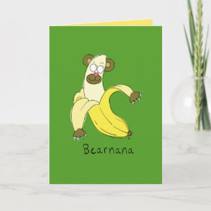 Bearnana - Funny Bear Banana Carte de voeux