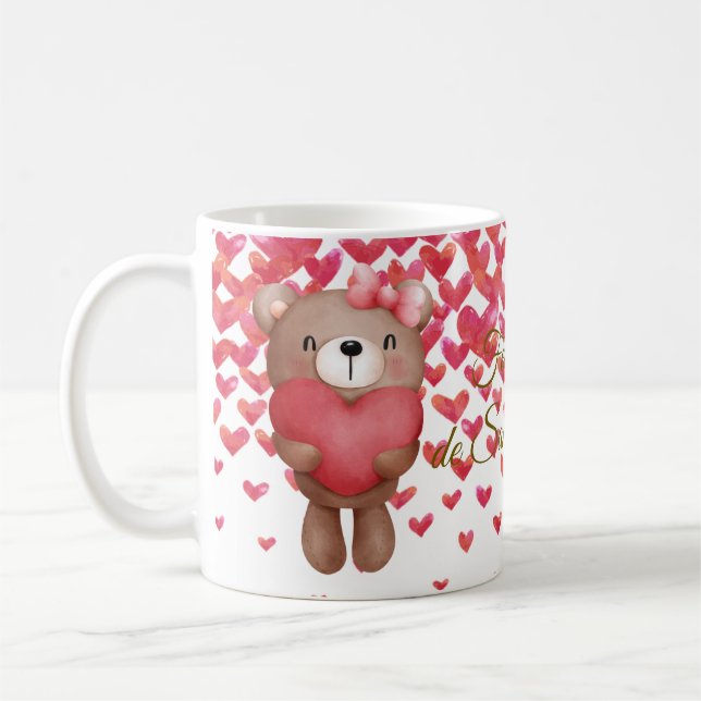 Bears and heart, coffee mug, Valentine's gift Mug (Left)