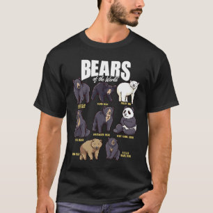 Bears Animals of the World Wildlife Zoo Animal Bea T-Shirt