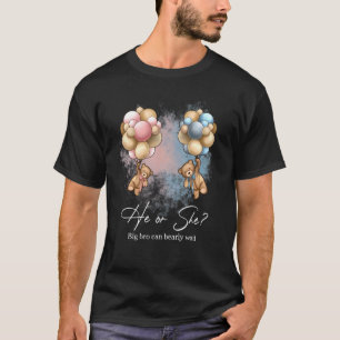 Bears Balloons Big Bro Can Bearly Wait Gender Reve T-Shirt