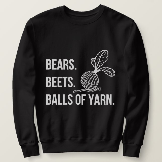 Bears Beets Balls of Yarn - Men's Basic Sweatshirt (Design Front)
