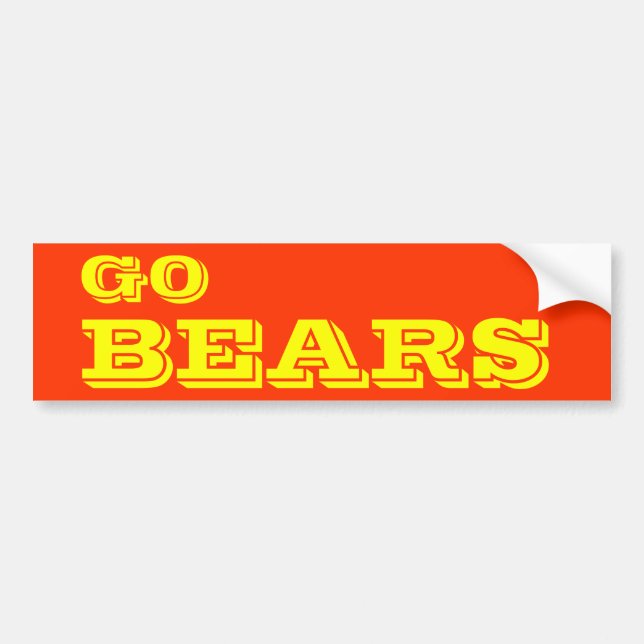 Bears Bumper Sticker (Front)