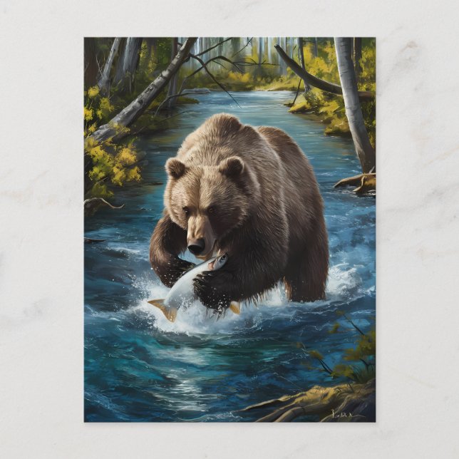 Bears Catch of the Day Postcard (Front)