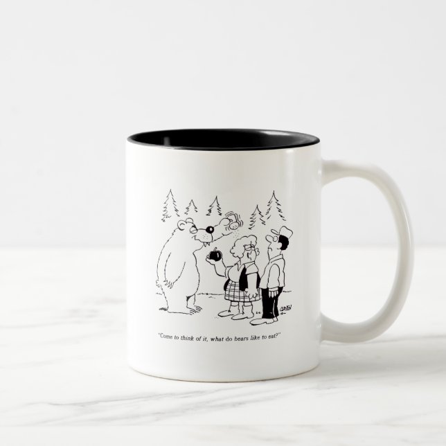 Bears Dinner Two-Tone Coffee Mug (Right)