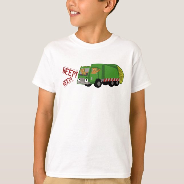 Bears Driving a Trash Truck T-Shirt (Front)