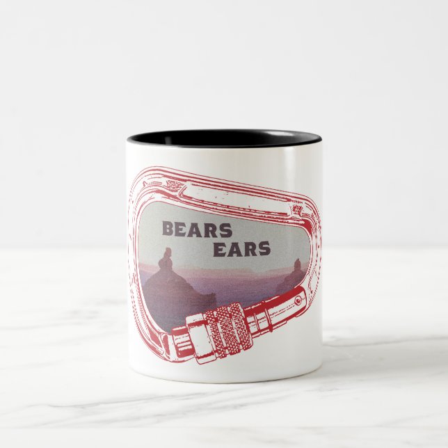 Bears Ears Climbing Carabiner Two-Tone Coffee Mug (Center)