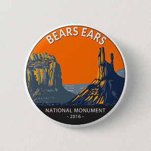 Bears Ears National Monument Utah Vintage  2 Inch Round Button