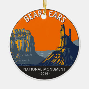 Bears Ears National Monument Utah Vintage Ceramic Ornament