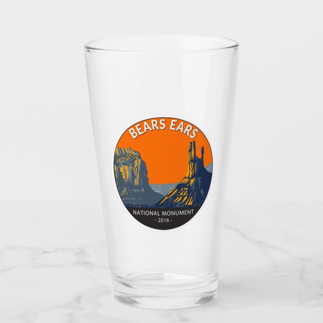 Bears Ears National Monument Utah Vintage Glass (Front)