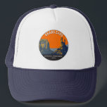 Bears Ears National Monument Utah Vintage  Trucker Hat<br><div class="desc">Bears Ears vector artwork design. The monument protects the public land surrounding the Bears Ears,  a pair of buttes,  and the Indian Creek corridor rock climbing area.</div>