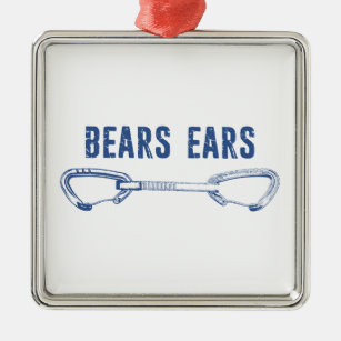 Bears Ears Rock Climbing Quickdraw Metal Ornament