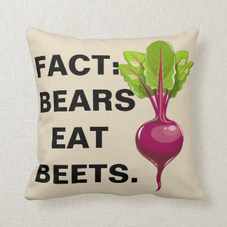 Bears Eat Beets Throw Pillow