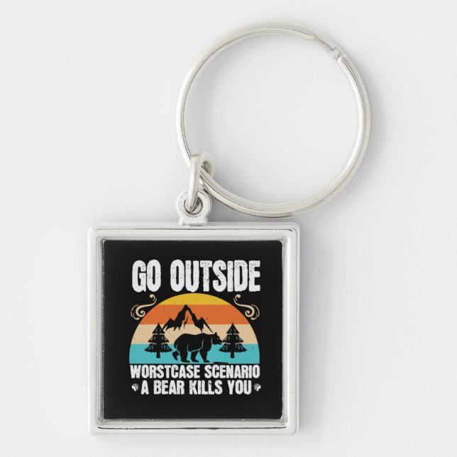 Bears - Go Outside Worst Case Scenario Keychain (Front)