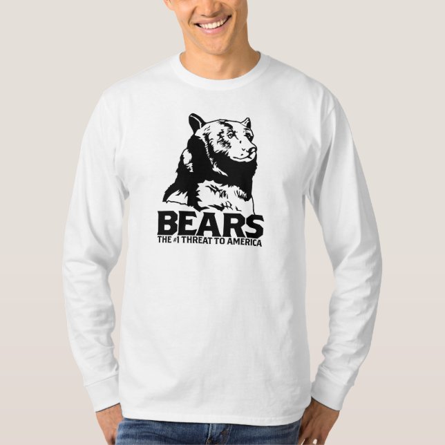 bears godless killing machines humour funny tshirt (Front)