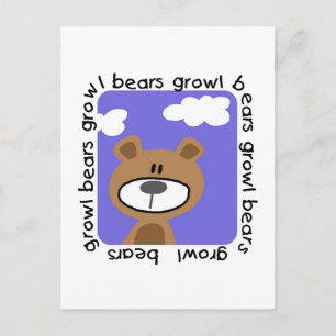 Bears Growl Tshirts and Gifts Postcard