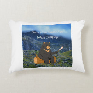 Bears have Smore Fun While Camping Accent Pillow