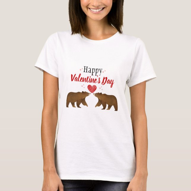 Bears & Hearts Saint-Valentin T-shirt (Devant)