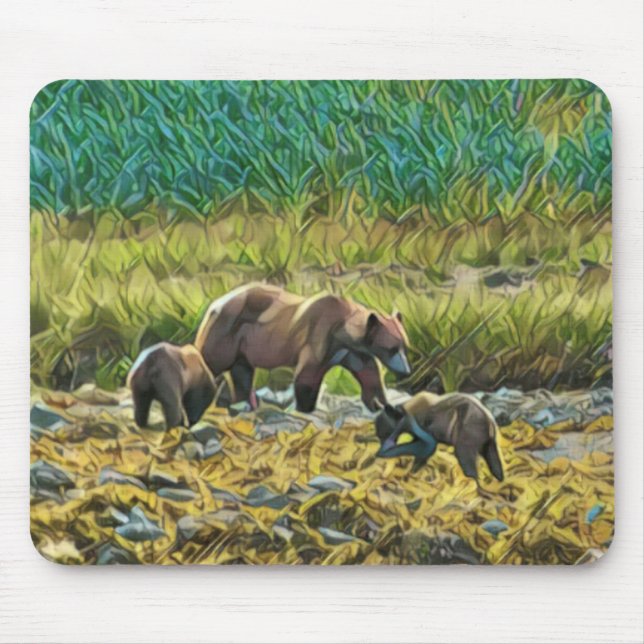 Bears in Alaska Mouse Pad (Front)