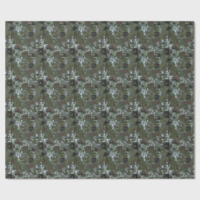 Bears in the Beautiful Woods Wrapping Paper (Flat)
