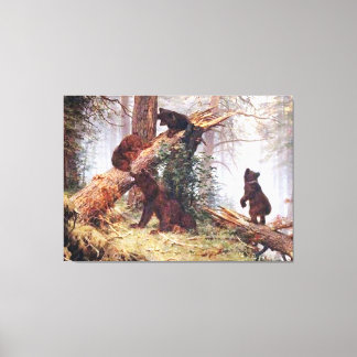 Bears in the Woods Canvas Print