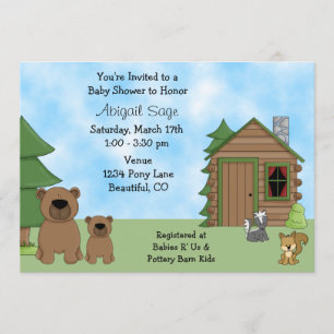 Bears mignonne et Baby shower Cabine Invitation