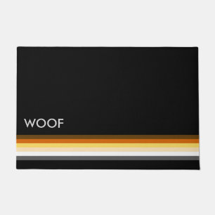 Bears Pride Flag WOOF Doormat