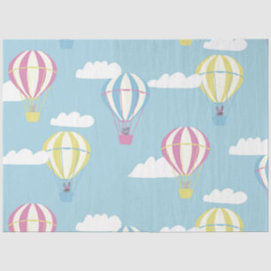Bears & Rabbit Hot Air Balloon Day Out Tissue Paper