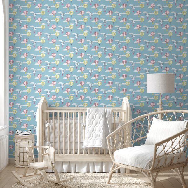 Bears & Rabbit Hot Air Balloon Day Out Wallpaper (Kids)
