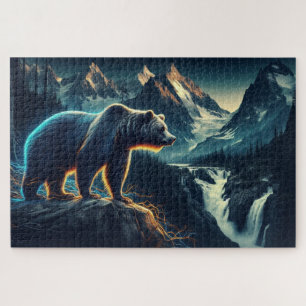 Bear's Summit, Grizzly Bear, Mountain Range  Jigsaw Puzzle