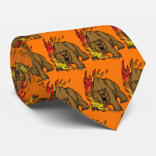 Bears Team Mascot Football Basketball Necktie