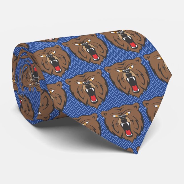 Bears Team Mascot  Football Necktie (Rolled)