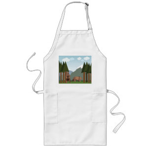 Bears wake up from winter sleep long apron