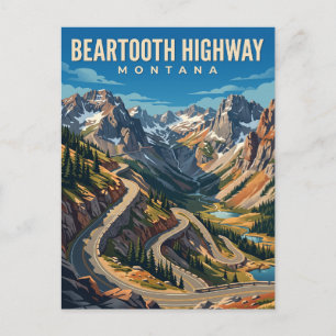 Beartooth Highway Montana Postcard