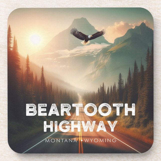 Beartooth Highway Montana Wyoming Eagle Coaster (Front)