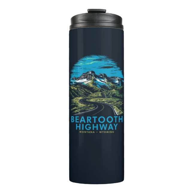 Beartooth Highway Montana Wyoming Vista Thermal Tumbler (Front)